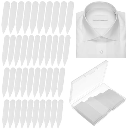 Juego de 200 palillos para cuello para camisa de hombre, soporte para camisa de hombre, refuerzos de cuello de varillas, plástico, 5 tamaños