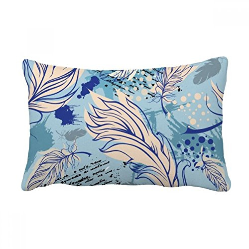 DIYthinker Feather Agua del océano Dot Carta Banda Almohada Lumbar Inserte la Cubierta del Amortiguador Inicio Sofá Regalo de la decoración