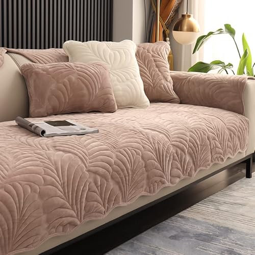 WYJHNLBEDC Sofa überwurfdecke, Sofaschutz Hund/Katze, Warmer Super Weicher Kurzer Plush Fleecedecke Sofa/Couch überzug/Sofabezug 1 2 3 Sitzer L Form U Form Ecksofa(70x70cm)