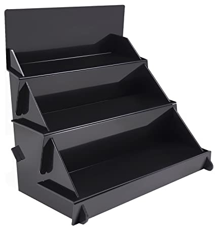 MgcSTEM 18.55''x16''x15'' Portable Product Display Stand -Black display table Repeatable Assembly/Disassembly Display Shelf for Craft Show Display,Retail Display,Farmers Markets,Candy Display,vendors