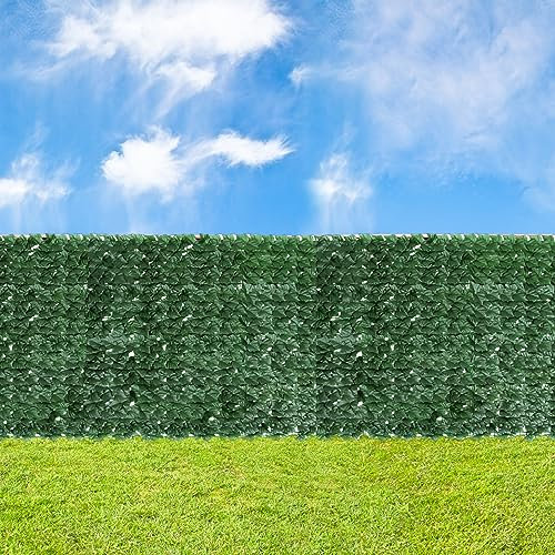 Best Artificial Ivy Leaf Screening 3m Wide Privacy Hedging Wall Landscaping Garden Fence 3m x 0.5m (1 roll of 3m x 0.5m Ivy Screening)