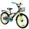 MIRAVO Kinderfahrrad Fahrrad Kinder Ab 5 Bis 8 Jahre Mit Stützrädern Schubstange V-Brake Bremsen Rückstrahl Aufkleber 20 Zoll Radgröße Korb Für Junge Spark Schwarz Grün