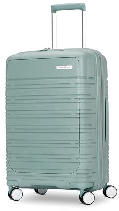 Samsonite Elevation Plus - Carry-On Hardside Luggage with QuickEntry™ Front Compartment - Scratch Resistant Polypropylene Shell, AirTag Holder, TSA Lock, Airline Approved- Cypress Green