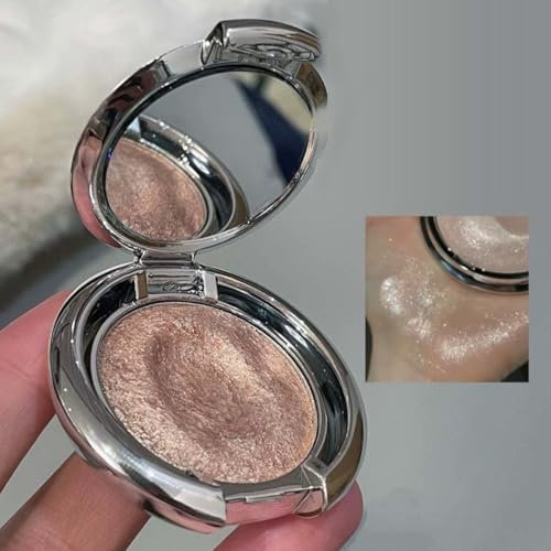 KARLOR Highlighter Makeup Palette, Gesicht Highlighter Puder Glitzer Schimmer Diamant Highlight Contour Makeup strahlend Perlglanz pigmentiert Glow Gesicht Aufhellung (02#Champagne)