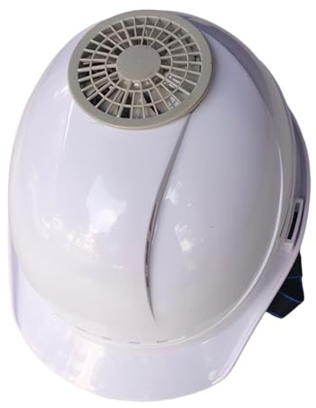 Pcingsia Casco Duro con Ventilador, Casco Duro de construcción con Ventilador, Dispositivos personales Transpirables, Equipo de protección para la Cabeza para Todos los Trabajadores de mejoras del