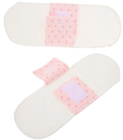 EXQUIMEUBLE 2piezas Compresas Menstruales Reutilizables Para Flujo Abundante Almohadillas Sanitarias Lavables De Algodón Protección Nocturna Para Embarazadas Paquete