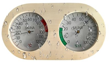 Higrómetro De Sauna, Fácil De Leer, 26.5x14 Cm, Medidor De Humedad De Temperatura, Medidor De Humedad De Madera, Diseño Liviano, Ideal Para Uso De Sauna