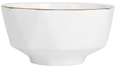 Ceramic gold-painted octagonal diamond dishes are fresh and exquisite for household use -6-inch bowls