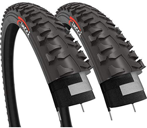 Fincci Pneu BMX 20 Pouces - Pneu 20 x 1.75 Pouces 47-406, Pneus pour Velo Enfant 20, BMX Freestyle, VTT Montagne Bicyclette, Convient pour Velo de Route - 27 TPI