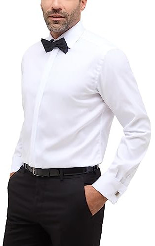 ETERNA Modern Fit Cover Galahemd Langarm New Kent Kragen weiß Größe 41