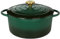 Küchenprofi Fuente de hierro fundido con tapa, interior verde/negro, 26 cm, cacerola, horno holandés, molde para hornear pan, esmaltado, para todo tipo de fuegos (incluida inducción), para guisar,
