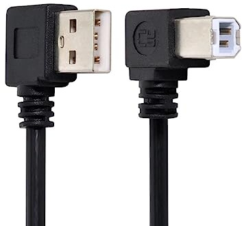 chenyang Cavo per stampante e scanner, da USB 2.0 a USB tipo B, per stampante e scanner, angolo retto di 90 gradi, 1 m