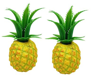 TOPPERFUN Modelo de Piña de Imitación Plástico 2 Piezas Realista