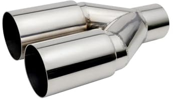 Tubo Cola Coche Punta Escape Una Sola Capa, 63mm Entrada Corte Recto, 76mm Salida Silenciador, Punta Final Tubo Acero Inoxidable, 1 Ud. Tubo Escape