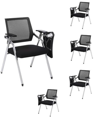 Surfplatta armstol studentstol med skrivbord monterat, stapelbara konferensrumsstolar, hopfällbar kontorsstol stapelbara kontorsstolar med ergonomiskt ryggstöd