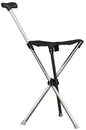 Bastone pieghevole con sedile – Sedia pieghevole da donna – Supporto pesante per viaggi, shopping, festival, escursionismo, arrampicata, attesa