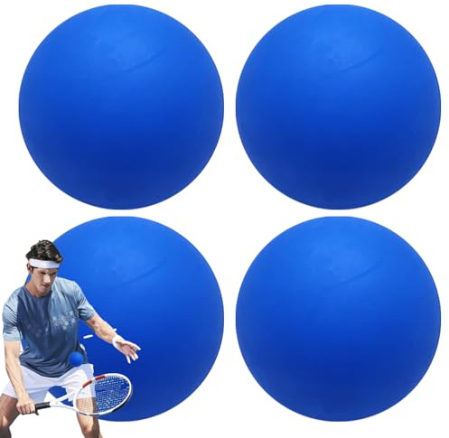 Generico Squashbollar – träningsset i | 2,3 tum hög elastisk reaktionskula | 4-pack hållbara studsbollar i amerikansk stil för professionell övning,