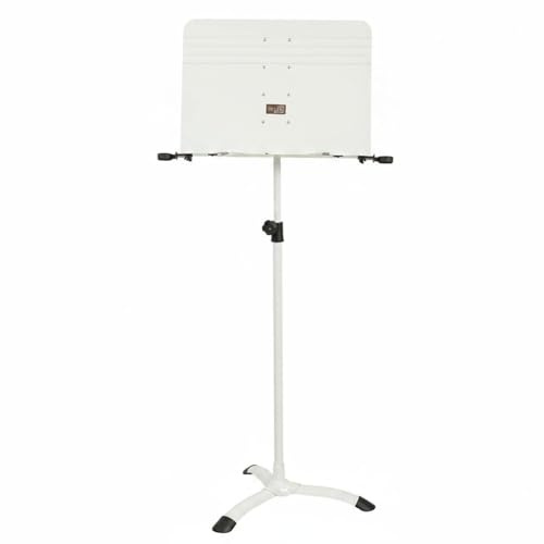 Fxzqgnh Supporto per Spartiti da Pavimento Pieghevole Stabile Attrezzo Musicale, Bianco Perlato