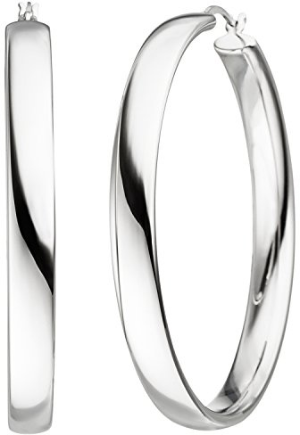 Jobo Damen-Creolen groß aus 925 Sterling Silber Durchmesser 50 mm