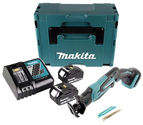 Makita DJR 183 RTJ Akku Reciprosäge 18V + 2x Akku 5,0Ah + Ladegerät + Makpac