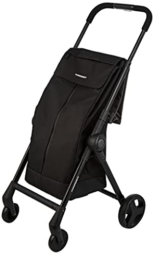 Foppapedretti Go Fast Carrello Portaspesa Pieghevole, Black