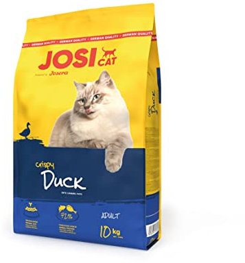 JosiCat Crispy Duck (1 x 10 kg) | Adult | Premium Trockenfutter für Katzen | mit köstlicher Ente & wertvollen Fettsäuren | Powered by JOSERA | Katzenfutter | Alleinfuttermittel | 1er Pack