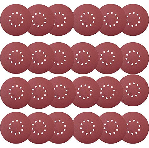 Tonmp 50 PCS 9-Inch 10-Hole Hook-and-Loop Sanding Discs for Drywall Sander -10 Pack Each of 60 80 120 150 240 Grits Sander Paper