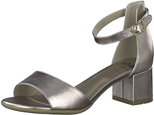 Jana Damen Sandalen mit Absatz Festlich Vegan, Gold (Gold), 38 EU