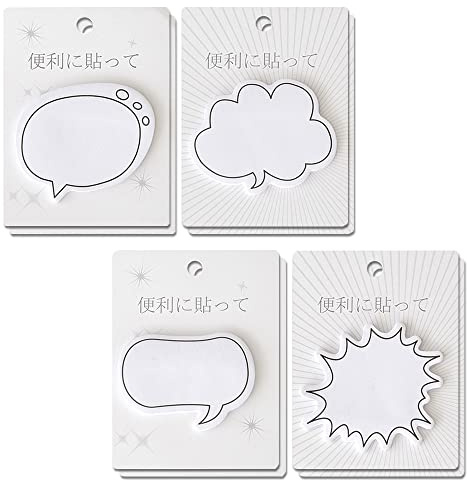 8 Pcs/240 Sheets Sticky Notes Set Speech Bubble Shape Sticky Post Notes Self Adhesive Cute Sticky Notes for School Office Reminders Mark Memo