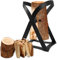 Froadp Cortadora de Leña Manual del Divisor de Madera de Acero Herramienta de Corte Manual con Cuchilla Astilladora Portátil Cortador Leña para Hogar o Acampar al Aire Libre (Tipo B, 24.5x21x37cm)