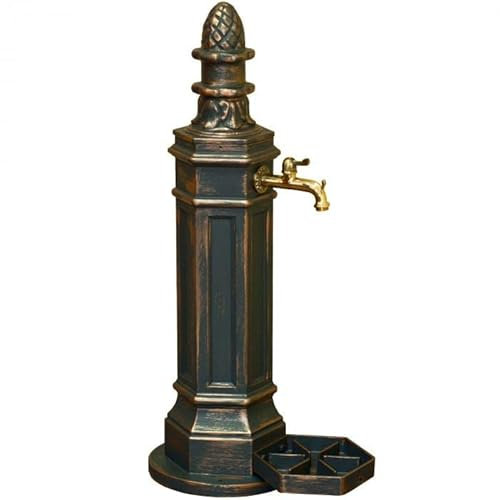 MetallWeb® Gartenbrunnen, Standbrunnen Roma, in unterschiedlichen Farben (Schwarz - Patina Bronze)