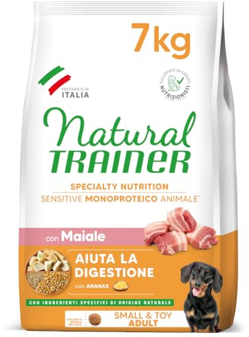 Natural Trainer Sensitive No Gluten Cibo per Cani Adulti Small & Toy con Maiale - 7kg