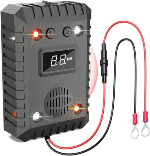 OBEST Marderabwehr Auto Ultraschall mit LED licht,marderschreck Auto,marderschutz Auto,marderfalle schreck Auto,mäuseschreck für Dachboden,Motorrad,Schädlingsbekämpfungsmittel für Auto Haus