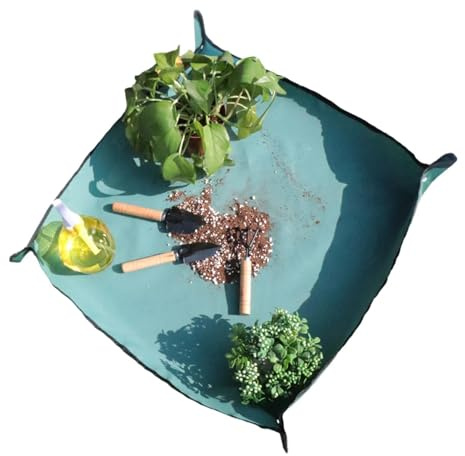 Zunetsutock Omplanteringsmatta, 74,9x110cm Förtjockad Hopfällbar Vattentät Oxford, Trädgårdsmatta Planteringsbricka, För Utomhus Suckulenter Blommor Kaktus Trädgård Transplantering Jordblandning
