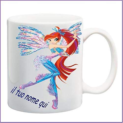 My Cust MUG TAZZA,FATA BLOOM, PERSONALIZZATA CON NOME FRASE O FOTO - IDEA REGALO ADATTA A WINX