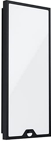 EGLO LED Außen Wandlampe Casazza, Außenleuchte mit Bewegungsmelder, Dämmerungssensor, Wandleuchte aus verzinktem Stahl, Schwarz, Kunststoff, Weiß, LED Außenlampe warmweiß, IP44, H 57 cm