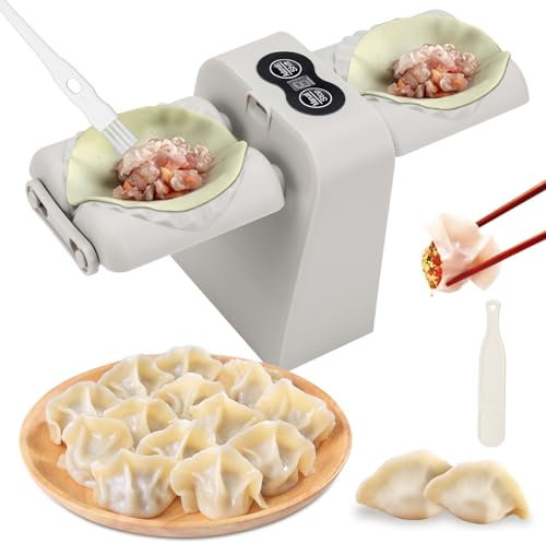 Máquina de hacer ravioli eléctrica, molde de doble cabeza para hacer albóndigas, máquina automática para hacer albóndigas, moldes para hacer raviolis, rápido y conveniente para hacer