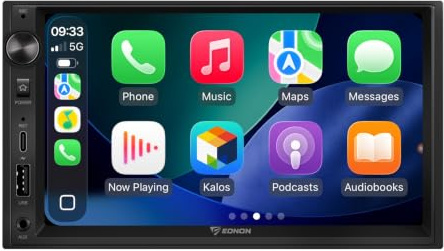 Eonon 7'' Double Din Car Stereo Wireless CarPlay & Wireless Android Auto Car Audio Receivers with AHD Backup Camera, Built in DSP, Bluetooth, MirrorLink, SWC, FM/AM, Fast Charge - X3