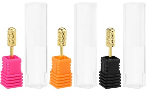 VOCOSTE 1 Satz Nagelfräser-Bits zur Nagelpolitur und -entfernung, goldfarben