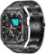Deczone Compatible avec le bracelet Apple Watch de 46 mm, bracelet de rechange en métal pour montre Series 10, en acier inoxydable, homme (noir)