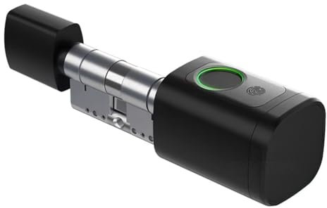 Qupdjxukis Serrature Intelligenti con Bluetooth e Impronta Digitale, Chiave A Codice e Lettura Della Serratura Della Porta per Casa con App, Serratura Europea.