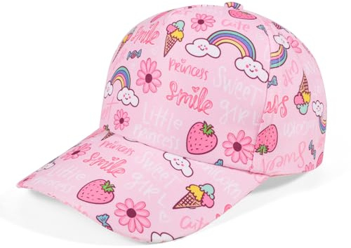QKURT Cappellino da Baseball per Bambine, Cappellino da Camionista, Cappello Estivo da Bambino, Cappelli da Pescatore Regolabili, Cappelli da Gioco all'aperto per Bambini dai 2 agli 8 Anni