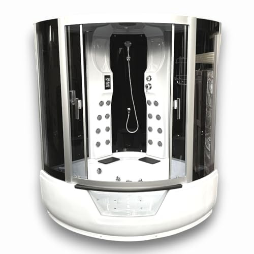 VASCA DA BAGNO IDROMASSAGGIO DOCCIA IDROMASSAGGIO 2 PERSONE RADIO E LUCE Mod. Montecarlo NEW