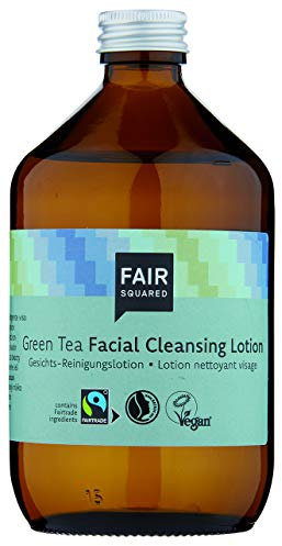 FAIR SQUARED Lotion nettoyante pour le visage - 500 ml - Lait de nettoyage - Pour toutes les peaux - Cosmétique naturel végétalien - Zero Waste