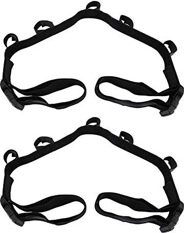 Nikou Auto Rutenständer Angelrutenhalter, 2 Stück Angel Ständer Befestigungsriemen Band Rutenhalter Stand Zahnstange Angelrute Lagerung Ruten für SUV, LKW, Van (Schwarz)