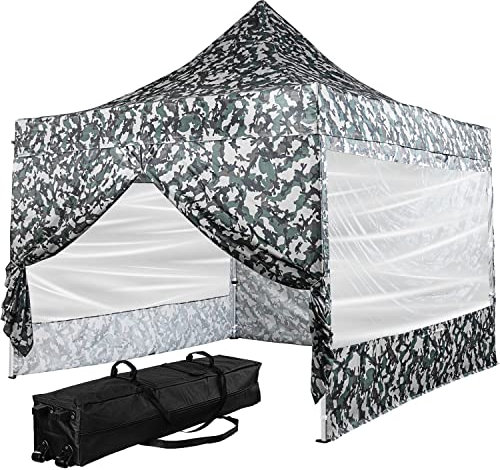 INSTENT Alu-Pavillon 3 x 3 m Pro wasserdicht UV Schutz 50+, urban mit 4 Seitenteilen