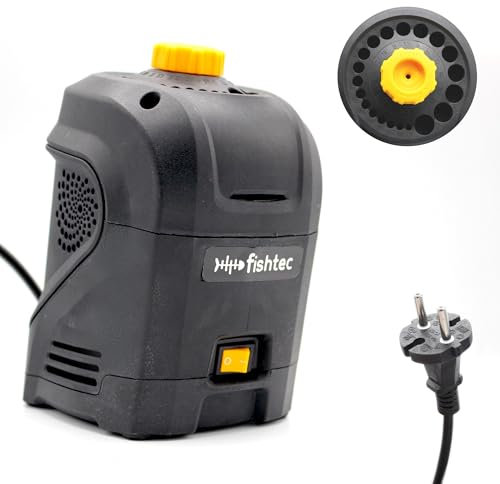 FISHTEC Affilatrice elettrica per trapani da 3 a 12 mm di diametro, pietra da agguamento, piedini antiscivolo, compatibile con tutte le foreste metalliche, alimentazione elettrica – 95 W, nero