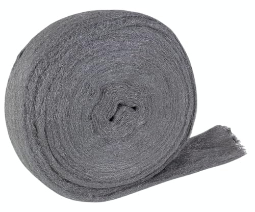 Steel Wool Reel - Fine Grade #0 - Metal Protector, Rust Remover, Multi-Purpose Steel Wool Fabric Roll 5 lbs (2.27 kg)