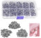 150 Metall Druckknöpfen Bausatz, Metallknöpfe Ösen Druckknöpfe Kit Druckknöpfe Ohne Nähen Druckknopf Set, 9.5 Mm Nähzubehör Buttons Knöpfe Jersey Für Diy Basteln Stoff, Kleidung Taschen