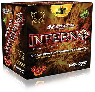 Xball Inferno 68 Calibre 1000ct Paintballs Orange Fill